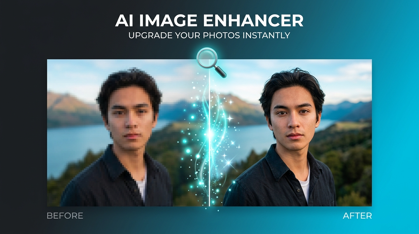 AI画像高画質化の方法を示すイメージ画像